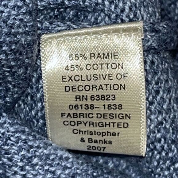 Christopher Banks Spring Sweater Lot Of 2 Wmns Sz Med Cotton Blend Garden - Picture 8 of 16